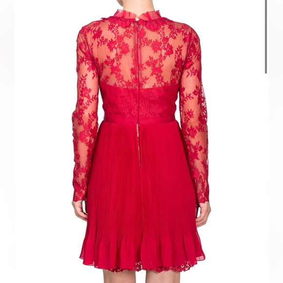 Marchesa Notte Red Lace Dress 0 - Picture 11 of 11